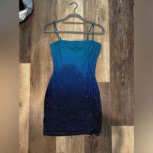 Akira rhinestone blue dress